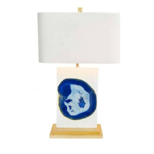 Настольная лампа Bel Air Table Lamp in Blue Agate Белый в Перми | Loft Concept 