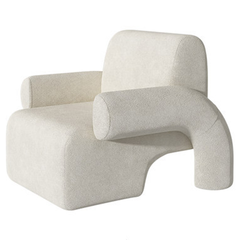 Кресло Odom White Boucle Armchair Белый в Перми | Loft Concept 