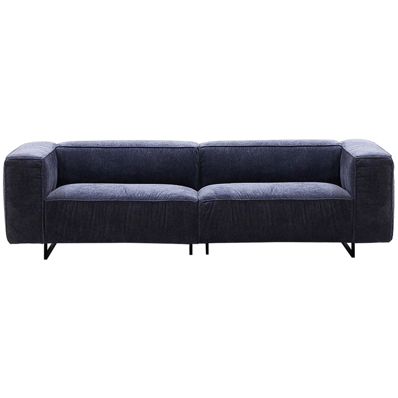 Диван Bastien Soft Dark Blue Sofa Темно-синий Черный в Перми | Loft Concept 