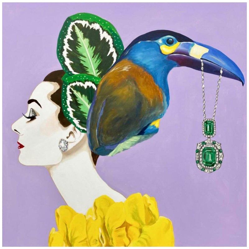 Картина Audrey with Blue Toucan Headdress Мульти в Перми | Loft Concept 