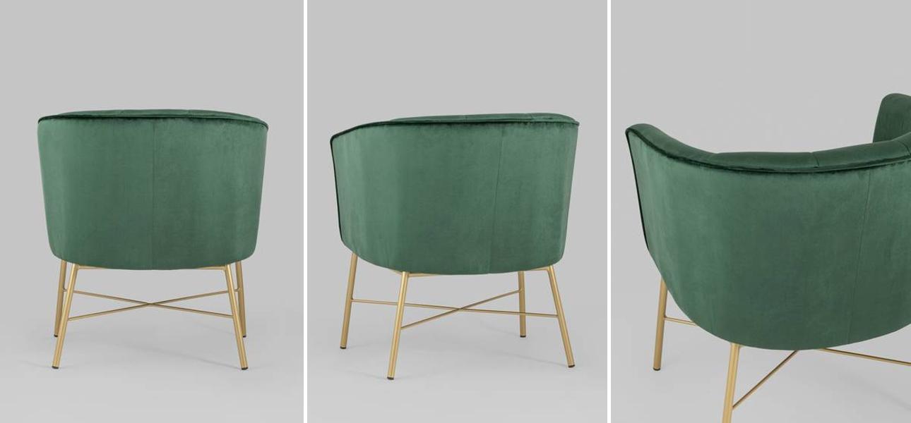 Кресло Mabel велюр цвет изумрудный - фото №1