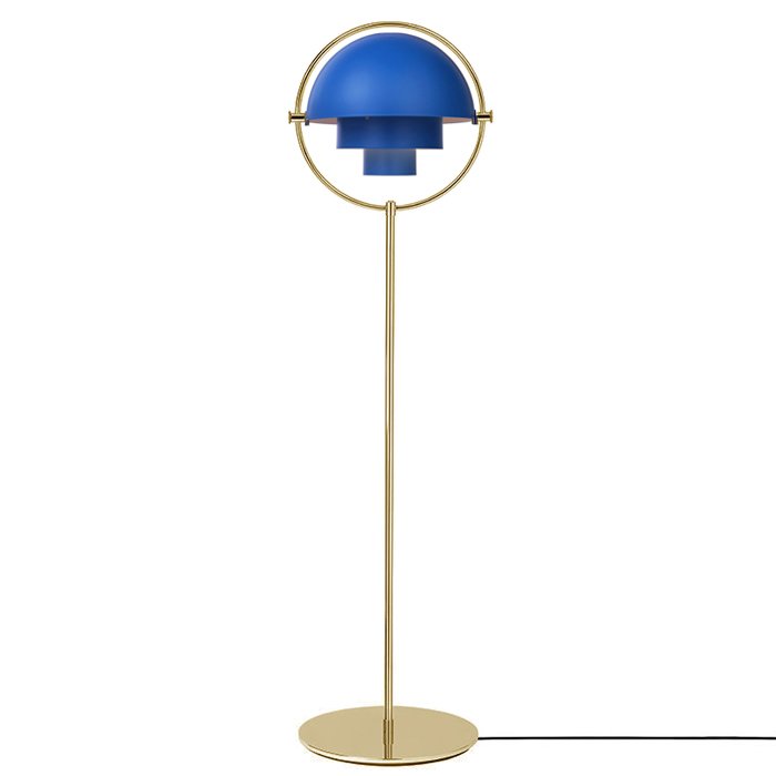 Торшер Louis Weisdorff Multi-lite floor lamp blue Золотой Синий в Перми | Loft Concept 