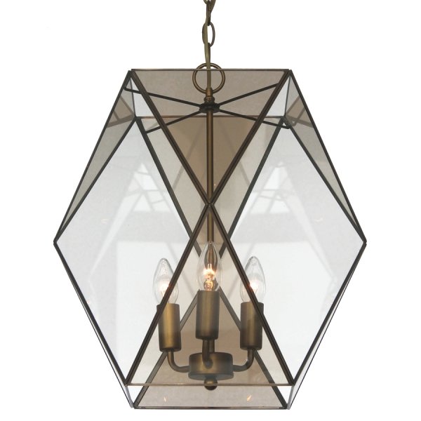 Подвесной светильник Rombius Pendant large III brandy glass Темная бронза винтаж в Перми | Loft Concept 