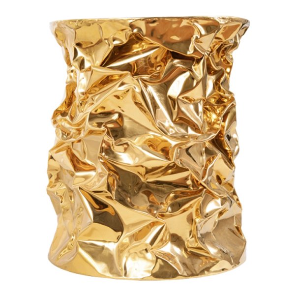 Приставной столик Stool Gold Crumpled Paper  в Перми | Loft Concept 