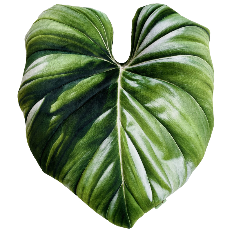 Декоративная подушка Botanical Cushion Philodendron Зеленый в Перми | Loft Concept 