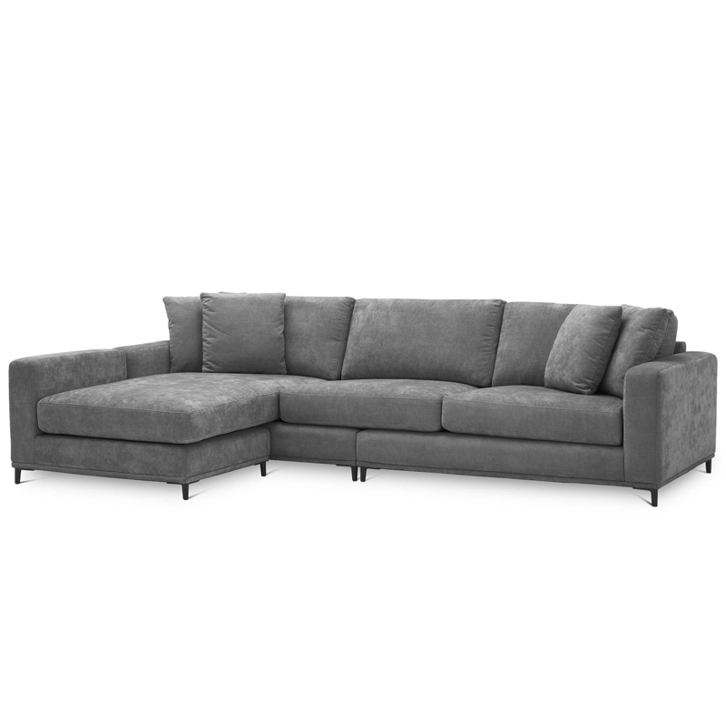 Диван Eichholtz Sofa Feraud Lounge grey Серый Черный в Перми | Loft Concept 