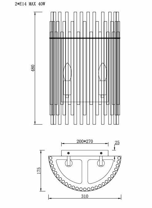 Бра Nembus Chromium Sconces в Перми