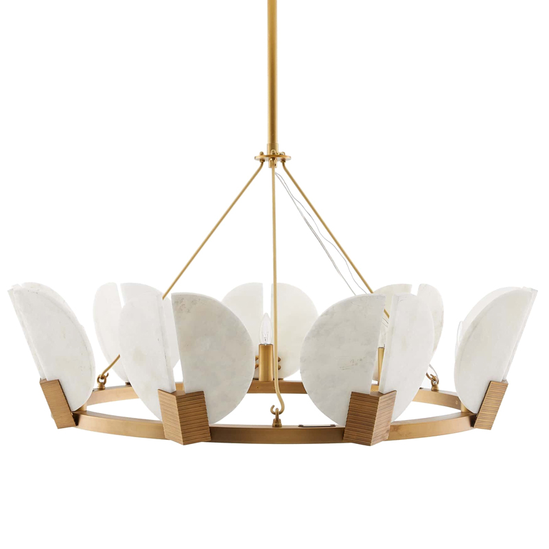 Люстра Arteriors SIERRA CHANDELIER GOLD Золотой Белый в Перми | Loft Concept 