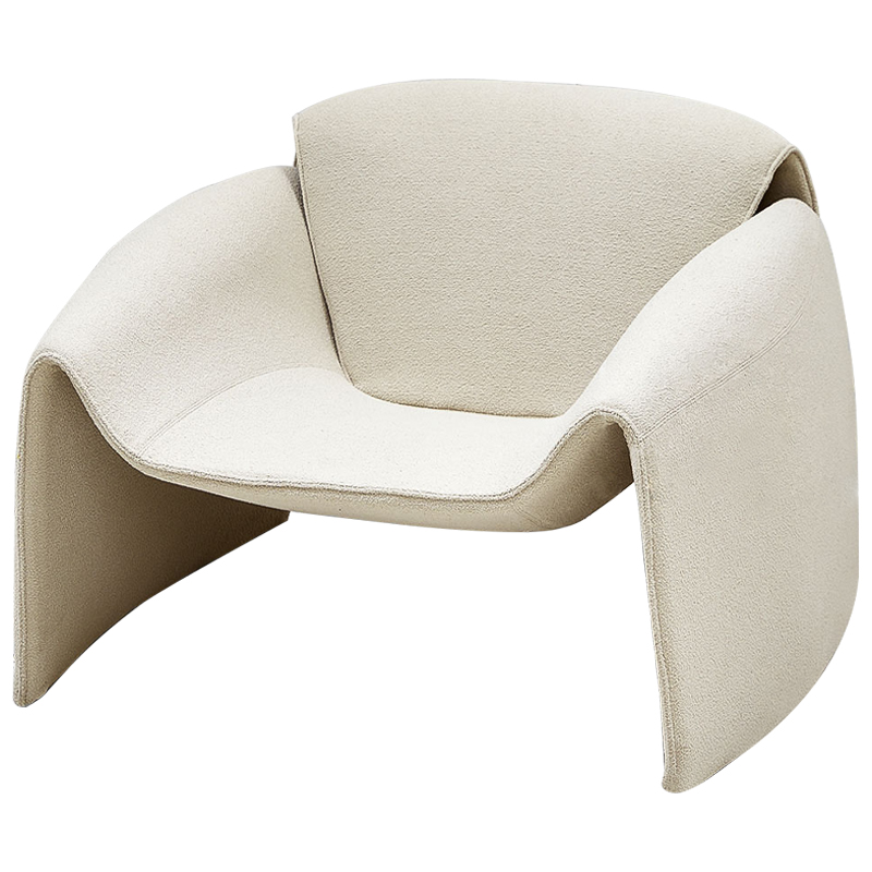 Кресло бежевое в стиле минимализм Chani Beige Armchair Бежевый в Перми | Loft Concept 