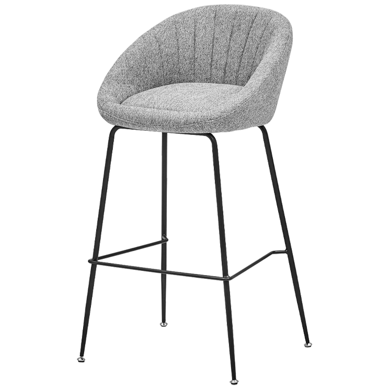 Барный стул Alberto Bar Stool Gray Черный Светло-серый в Перми | Loft Concept 