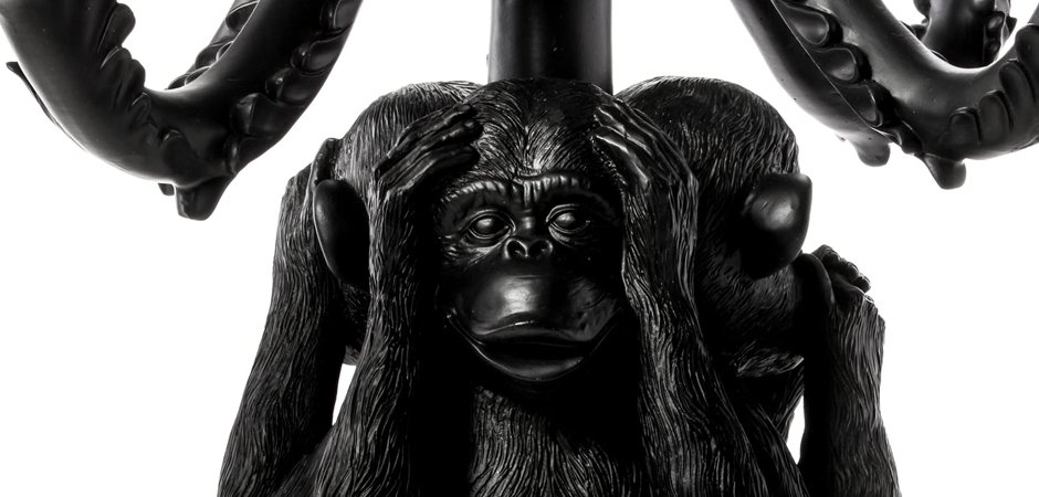 Подсвечник Seletti Giant Burlesque 3 Monkeys Black Подсвечник Seletti Giant Burlesque 3 Monkeys Black - Loft-Concept в Перми