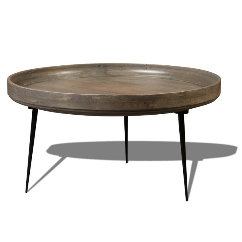 Кофейный стол Davidson Coffee Table platinum 40 Серый Черный в Перми | Loft Concept 