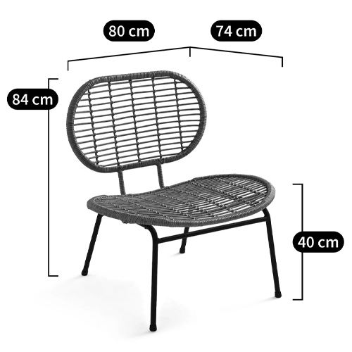 Садовое кресло из искусственного ротанга Mills Rattan Wicker Chair в Перми