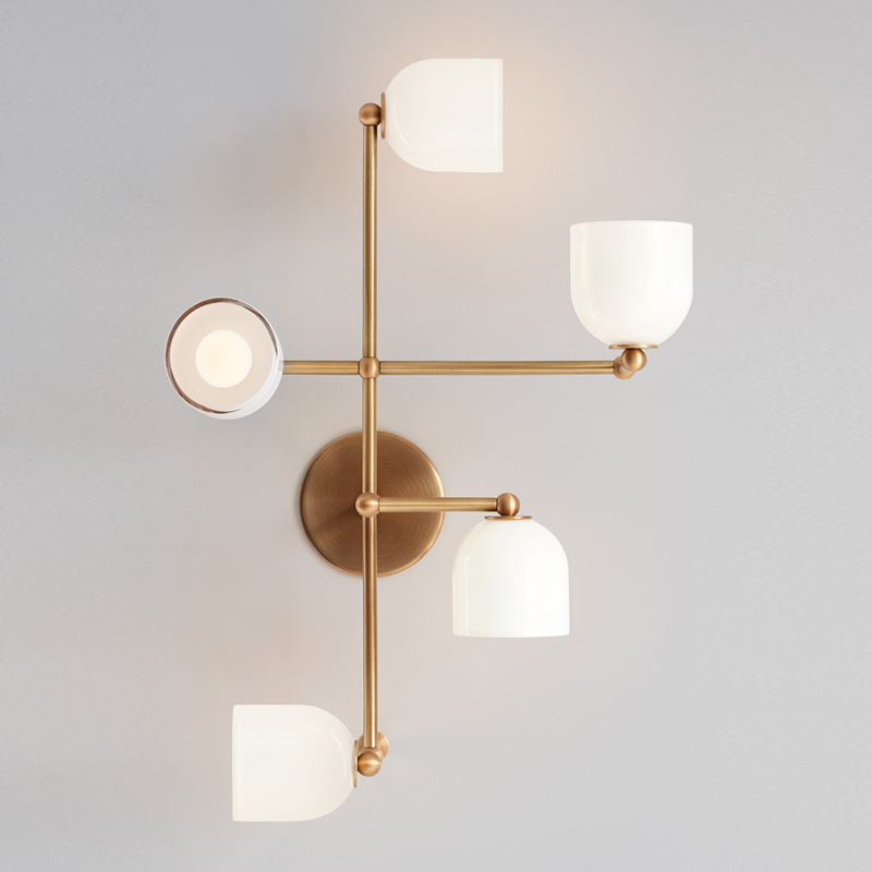 Бра Edie Sconce white Латунь Белый в Перми | Loft Concept 