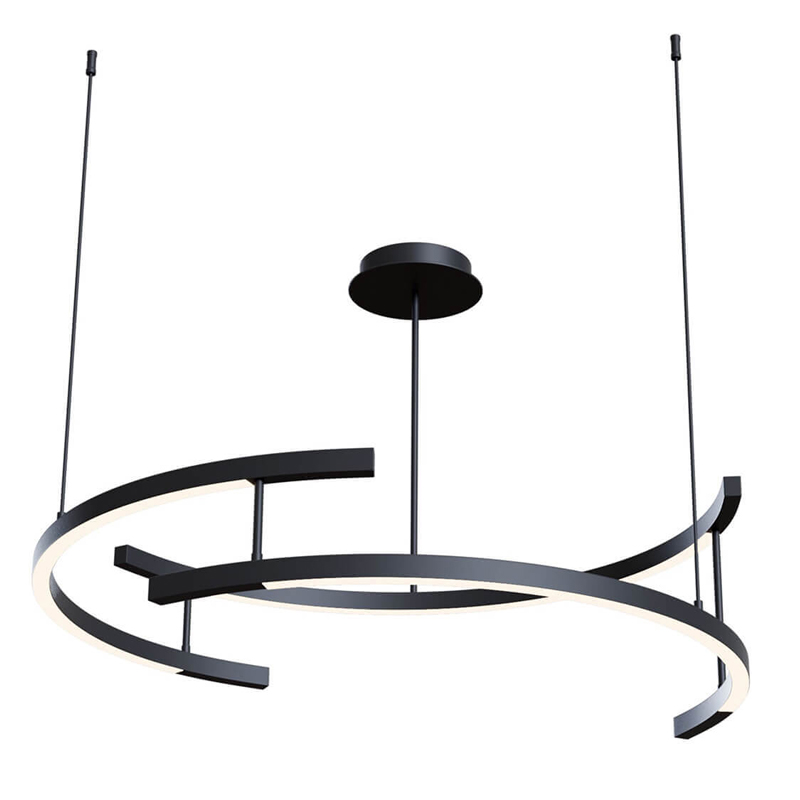 Люстра Smeragde Light Chandelier black arcs Черный в Перми | Loft Concept 