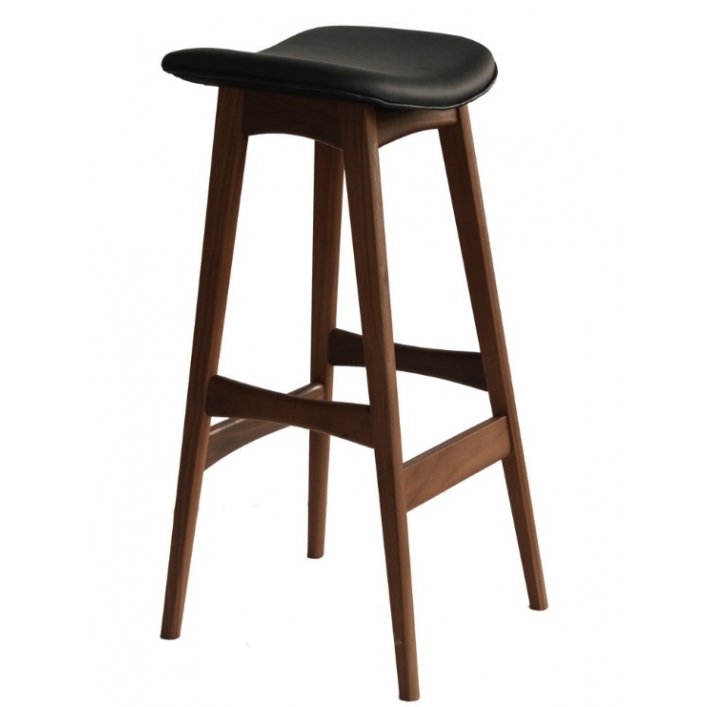 Стул Johannes Andersen Allegra Bar Stool Черный Коричневый в Перми | Loft Concept 