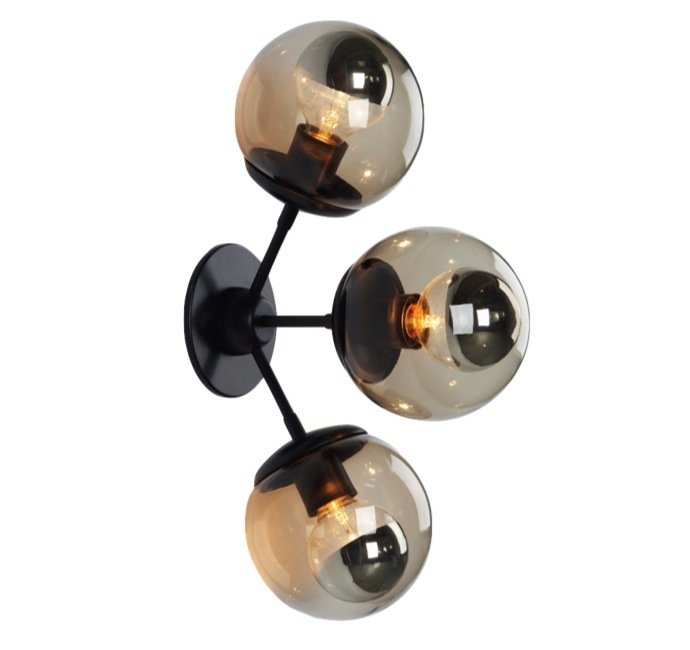 бра Modo Sconce 3 Globes Черный в Перми | Loft Concept 