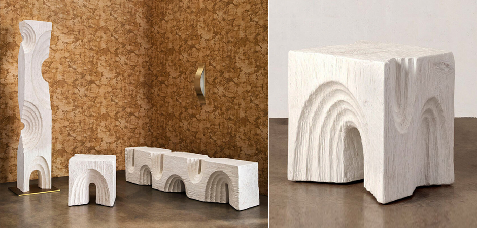 Приставной стол Kelly Wearstler Белый Echo Stool Приставной стол Kelly Wearstler Белый Echo Stool - Loft-Concept в Перми