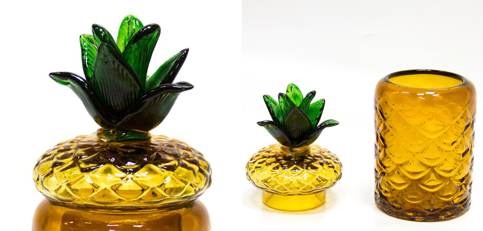 Ваза с крышкой Pineapple Transparent Amber M Ваза с крышкой Pineapple Transparent Amber M - Loft-Concept в Перми