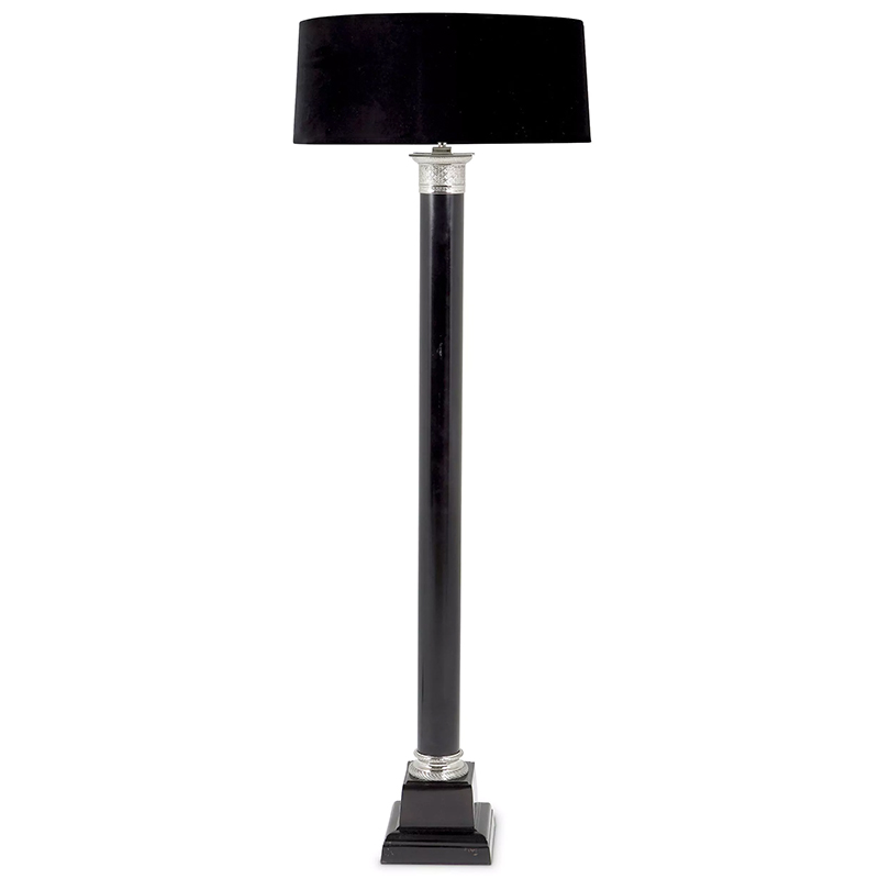 Торшер Eichholtz Floor Lamp Monaco Никель Черный в Перми | Loft Concept 