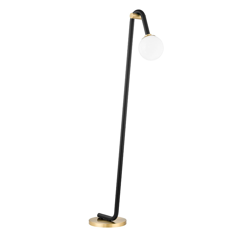 Торшер Paulson floppy floor lamp gold Черный Золотой в Перми | Loft Concept 