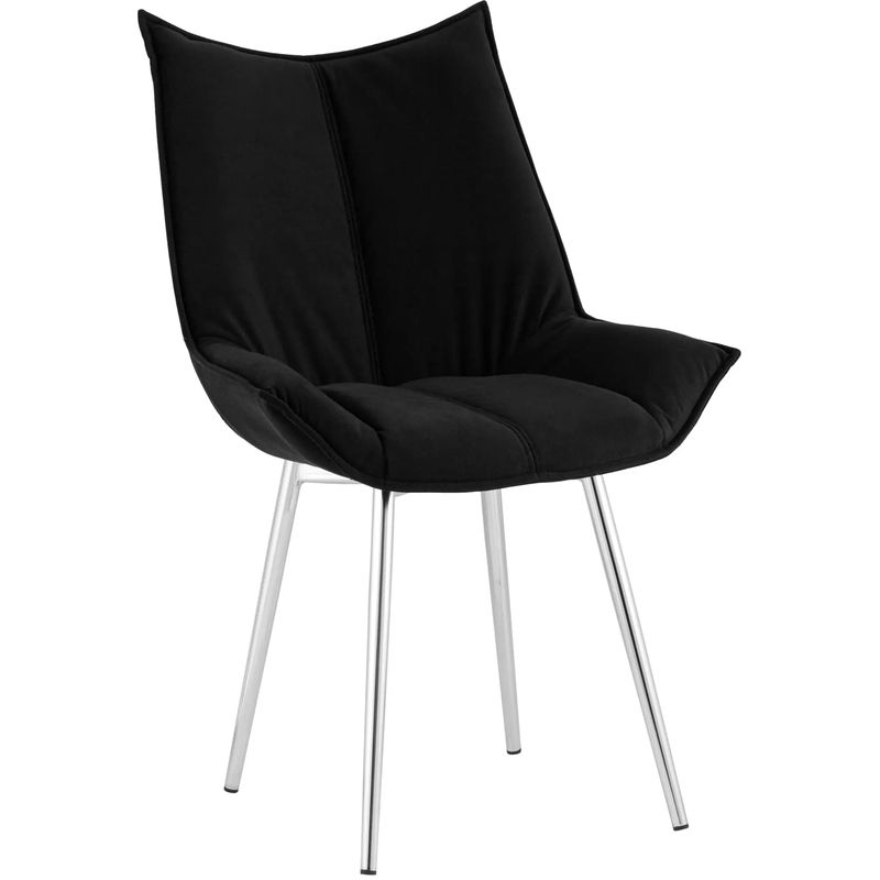 Стул Oslo Chair Черный Велюр Черный Серебряный в Перми | Loft Concept 