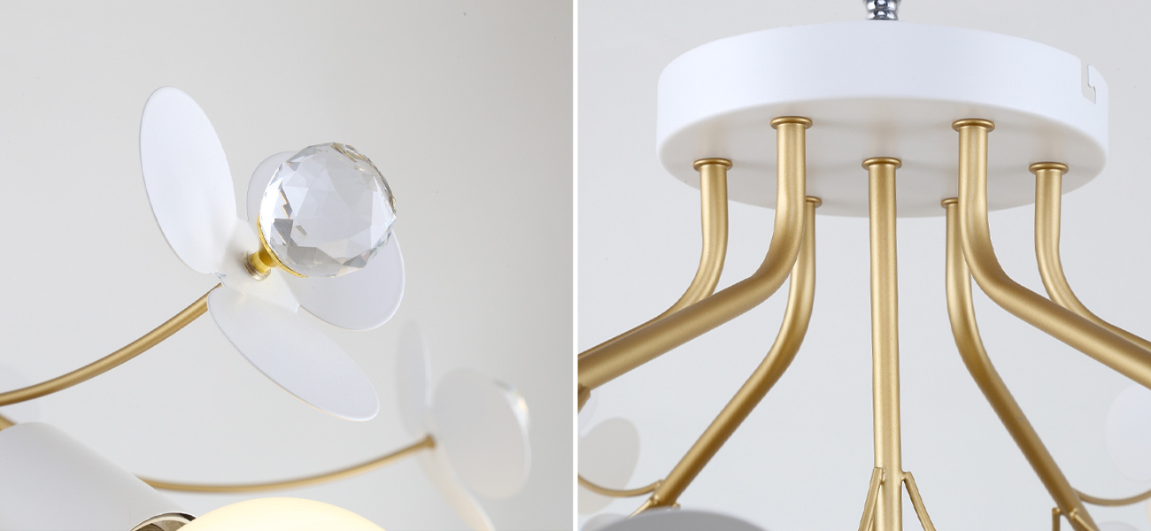 Люстра с декором в виде цветов и хрустальными элементами MATISSE - фото №1