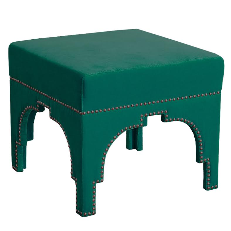 Raelynn Velvet Ottoman Изумрудный в Перми | Loft Concept 