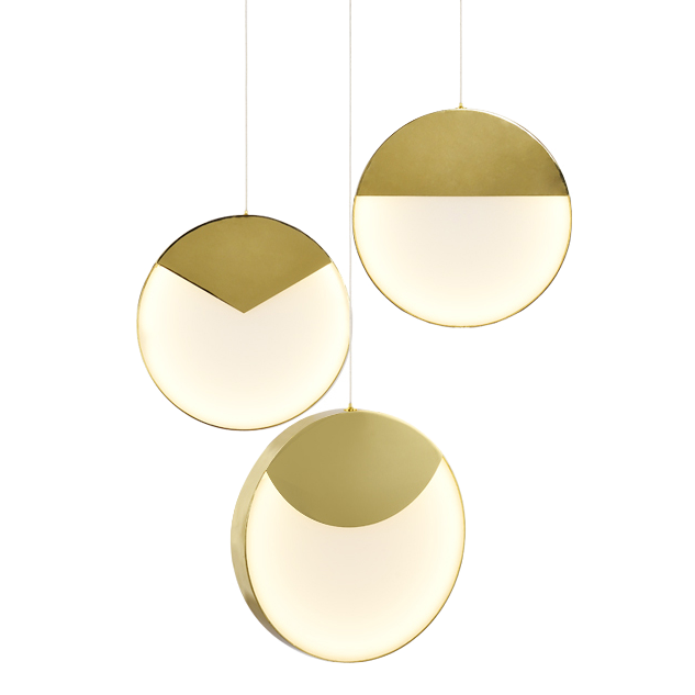 Подвесной светильник MM Lampadari Moonlight Suspension Lamp 3 Золотой Белый в Перми | Loft Concept 