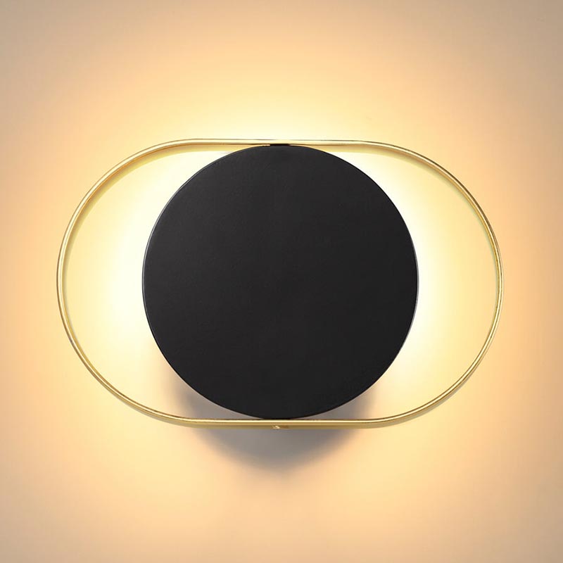 Бра Globo Ocular Sconce Oval Black Золотой Черный в Перми | Loft Concept 