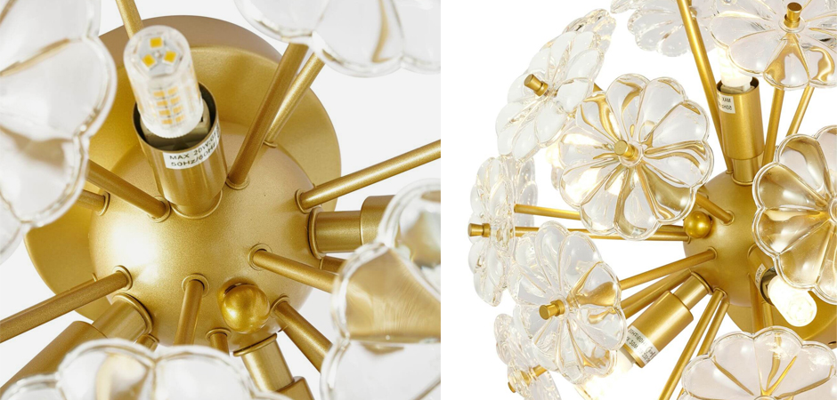 Бра Glass Flowers Sputnik Wall Lamp Бра Glass Flowers Sputnik Wall Lamp - Loft-Concept в Перми