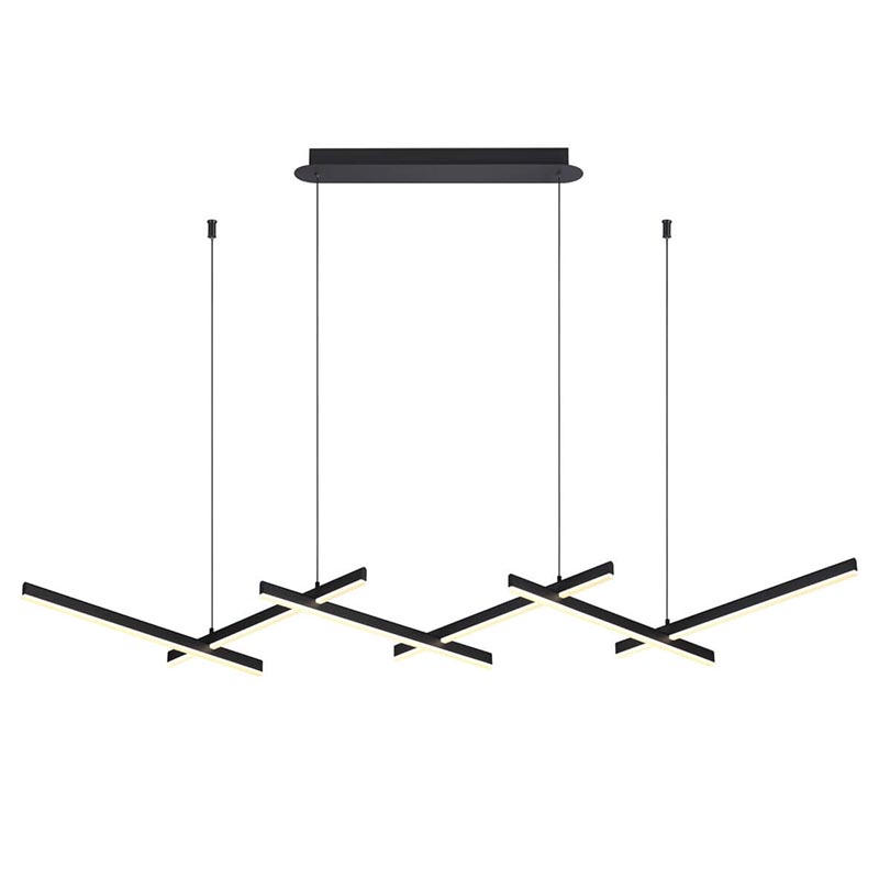 Люстра Rolf Black Lines Linear Chandelier Черный в Перми | Loft Concept 