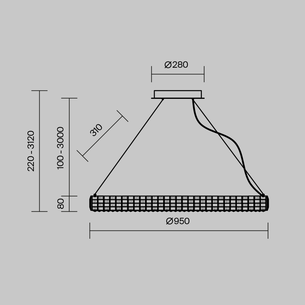 Люстра подвесная Castello 3000К 35Вт в Перми
