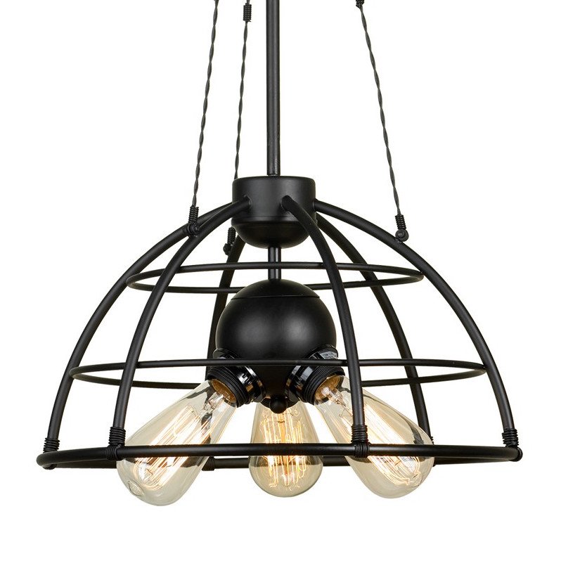 Подвесной светильник Cage Top Pendant Черный в Перми | Loft Concept 