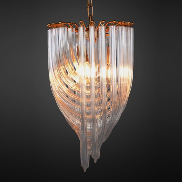 Люстра Retro Frozen Glass Chandelier 30 Champagne  в Перми | Loft Concept 