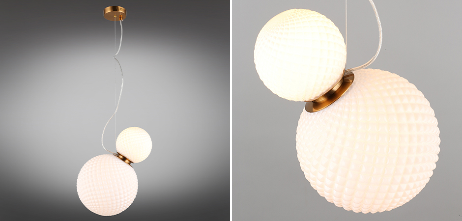Подвесной светильник Perforated Bubbles с белым плафоном Подвесной светильник Perforated Bubbles с белым плафоном - Loft-Concept в Перми