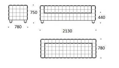 Диван Kubus 3 seater в Перми