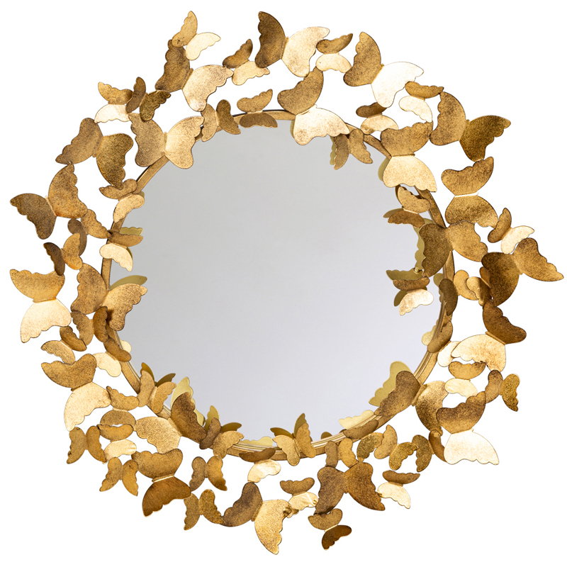 Зеркало Butterflies Circle Gold Mirror  в Перми | Loft Concept 