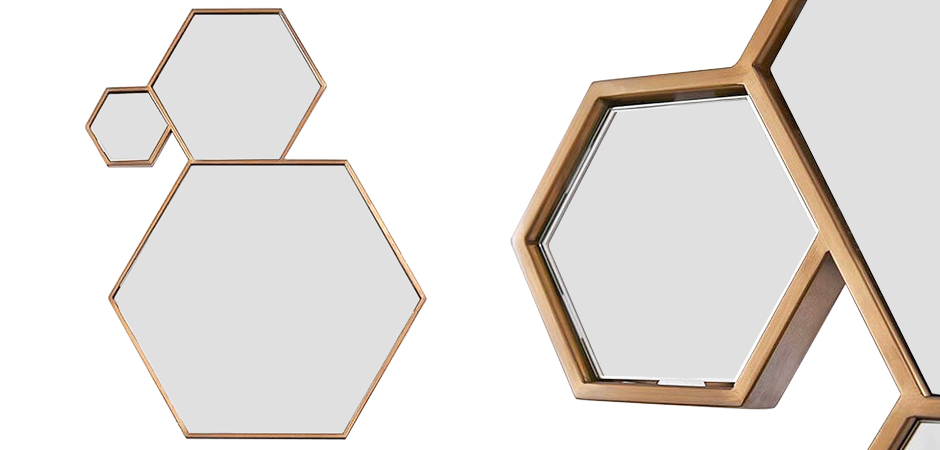 Зеркало Hexagons Mirror Зеркало Hexagons Mirror - Loft-Concept в Перми
