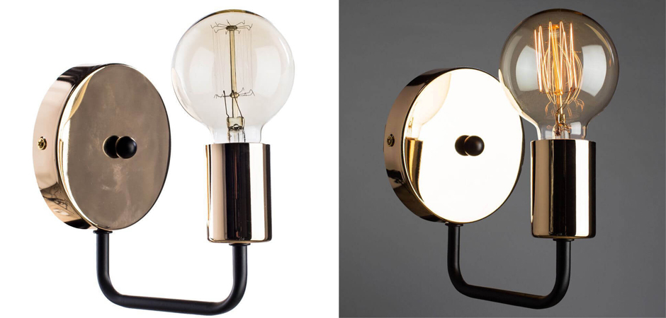 Бра Loft Industrial Glossy Gold Sconces Бра Loft Industrial Glossy Gold Sconces - Loft-Concept в Перми