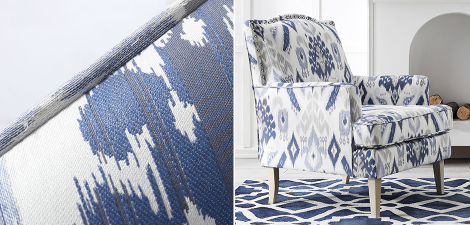 Кресло Armchair Ornament Blue Ikat Кресло Armchair Ornament Blue Ikat - Loft-Concept в Перми