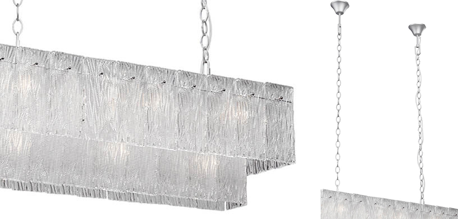 Люстра прямоугольная Textured Glass Chandelier - Loft-Concept в Перми