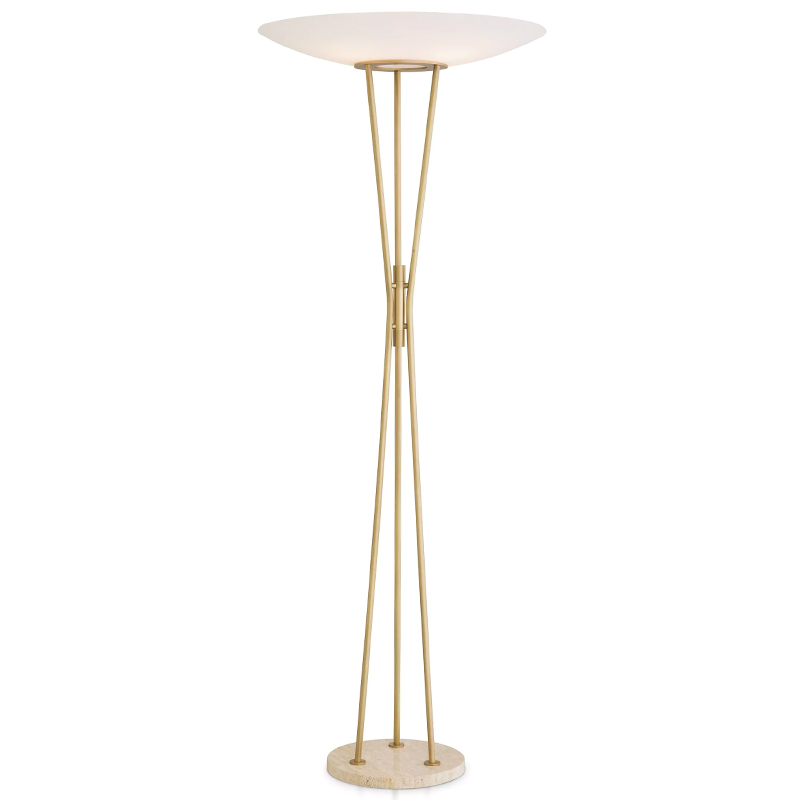 Торшер Eichholtz Floor Lamp Collina Латунь Белый Песочный в Перми | Loft Concept 