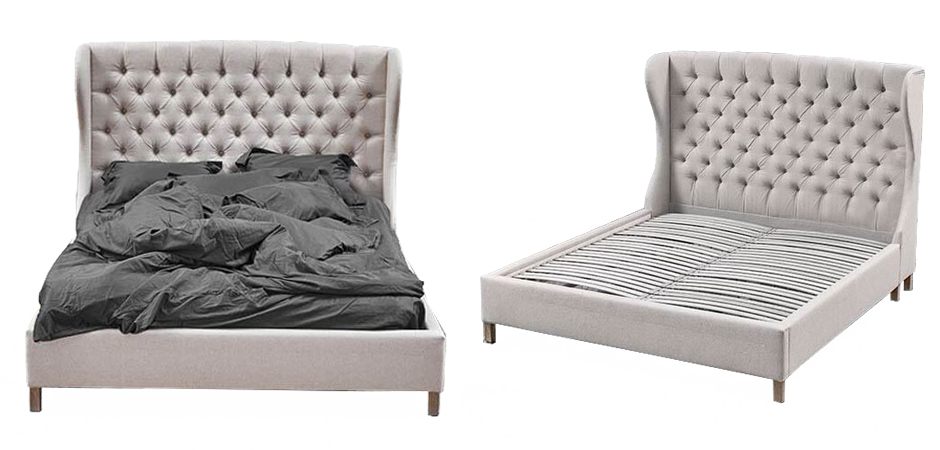Кровать Aivengo Bed Light Gray Кровать Aivengo Bed Light Gray - Loft-Concept в Перми