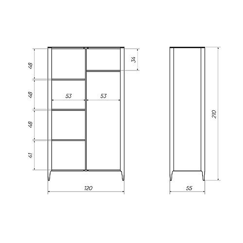 Шкаф двухстворчатый белый Type  в Перми