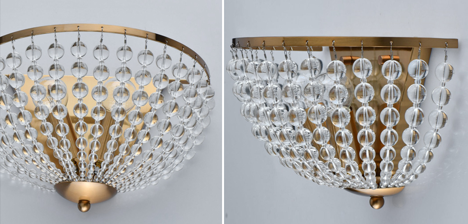 Бра Virginia Clear Beads Wall Lamp Gold Бра Virginia Clear Beads Wall Lamp Gold - Loft-Concept в Перми
