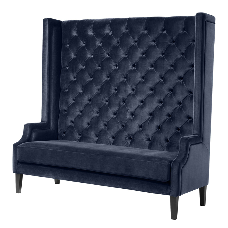 Диван Eichholtz Sofa Spectator midnight blue Синий Черный в Перми | Loft Concept 