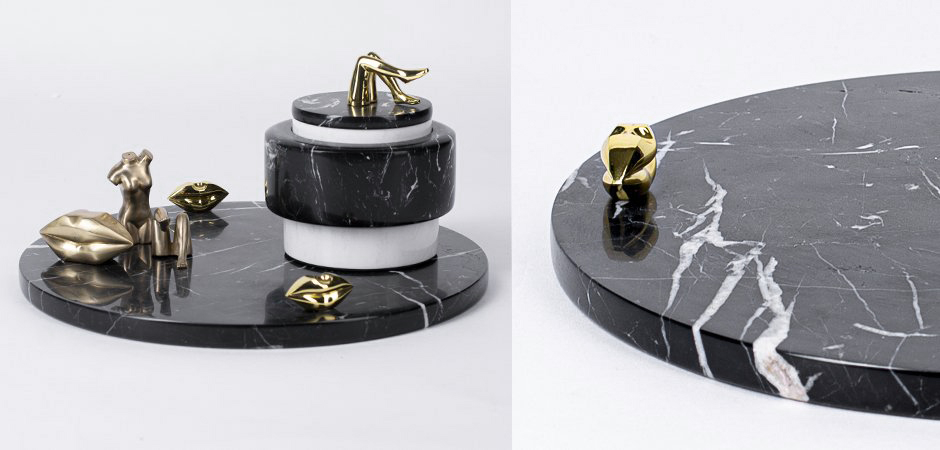 Поднос ACOLYTE ENTERTAINING PLATTER MARBLE & BRONZE Поднос ACOLYTE ENTERTAINING PLATTER MARBLE & BRONZE - Loft-Concept в Перми