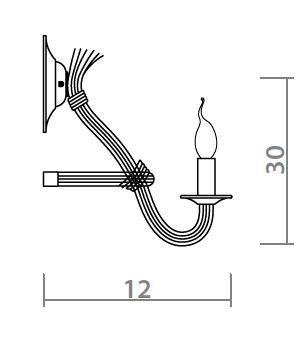 Бра Loft Rope Candle Bra в Перми