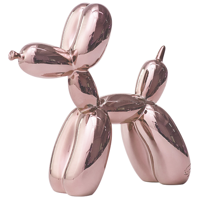 Статуэтка Jeff Koons Balloon Dog Chrome Pink Розовое золото в Перми | Loft Concept 